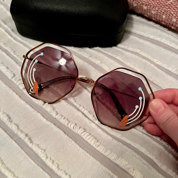 New Chloé Round Gradient Sunglasses - Picture 10 of 12